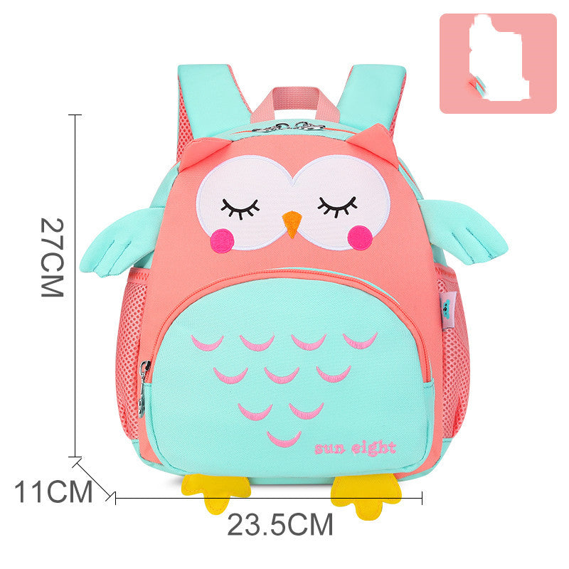 Cute Cartoon Shoulders Baby Lightweight Backpack Elementary School Schoolbag 5colour