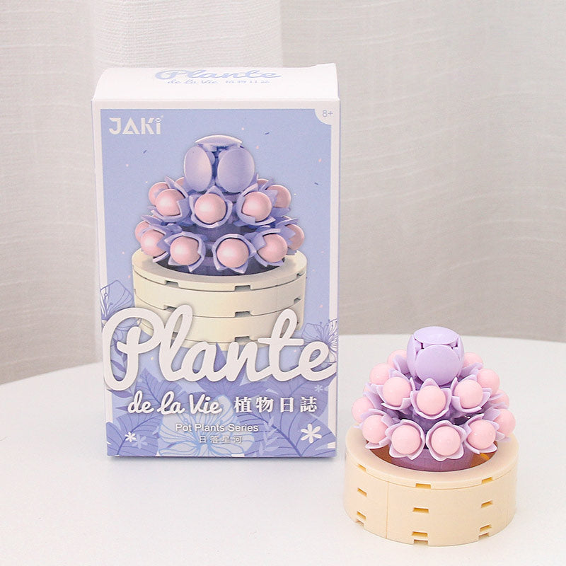 Non-watering Building Blocks Succulent Pot Cute Flowers The sun sets