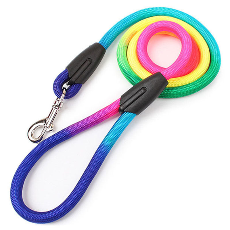 Colorful Nylon Round Hand Holding Dog Rope Pets Supplies Color