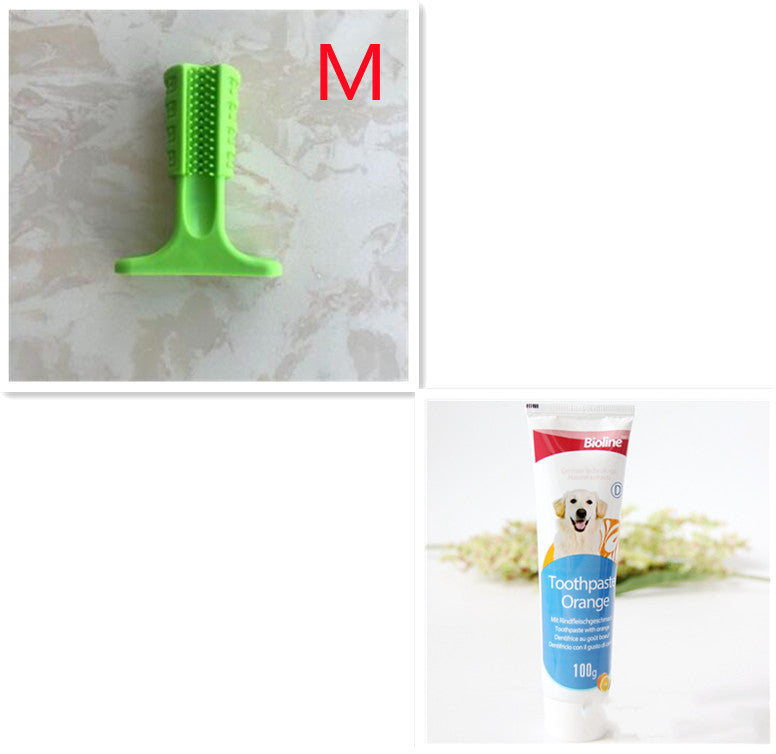 Dog toothpaste for pet toothpaste Green1 M Set