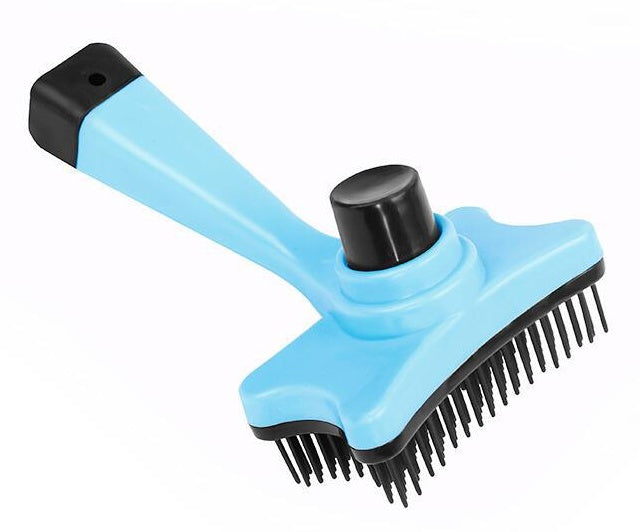 Automatic pet hair removal comb blue S
