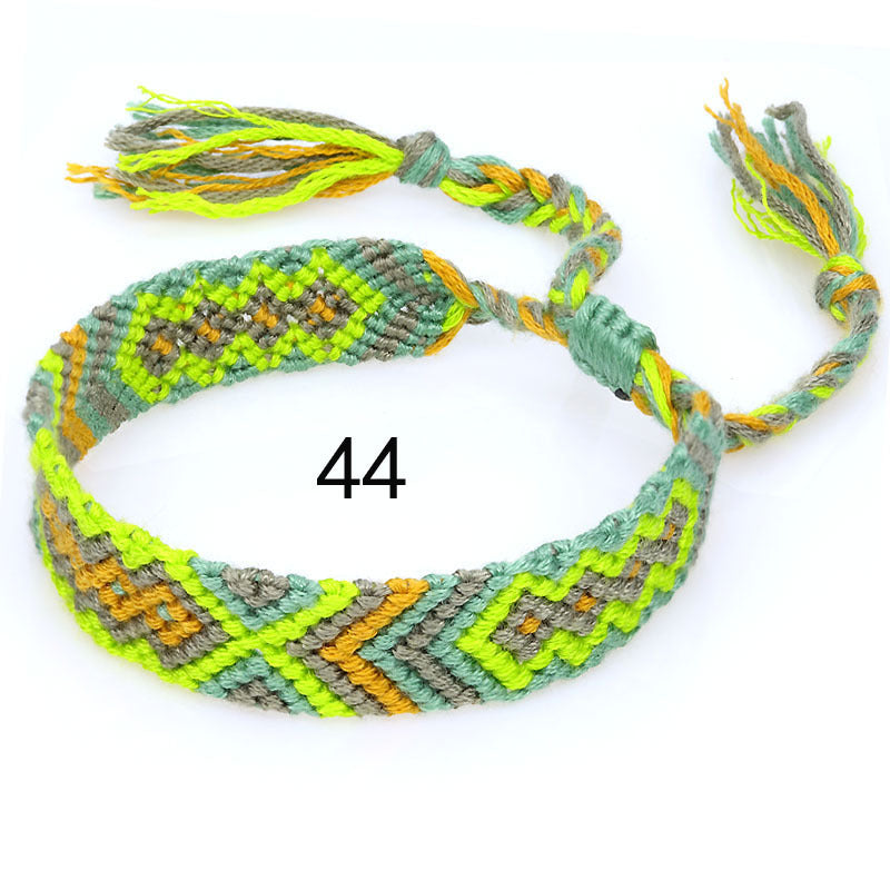 Nepal Ethnic Style Woven Rainbow Bracelet Style 44