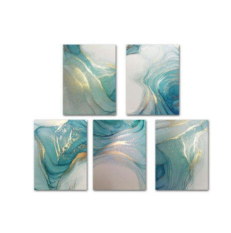 Abstract Liquid Fluid Art Poster Canvas Painting Modern Wall Picture Home Living Room Decor 6color