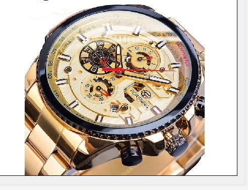 Automatic mechanical watch men's watch Golden face