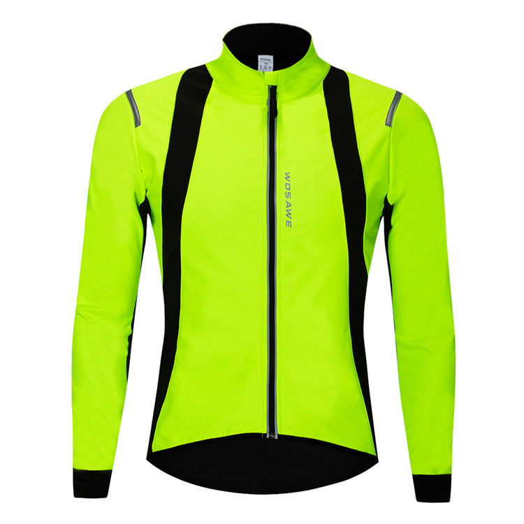 Soft shell Thermal Fleece Cycling Jacket Green