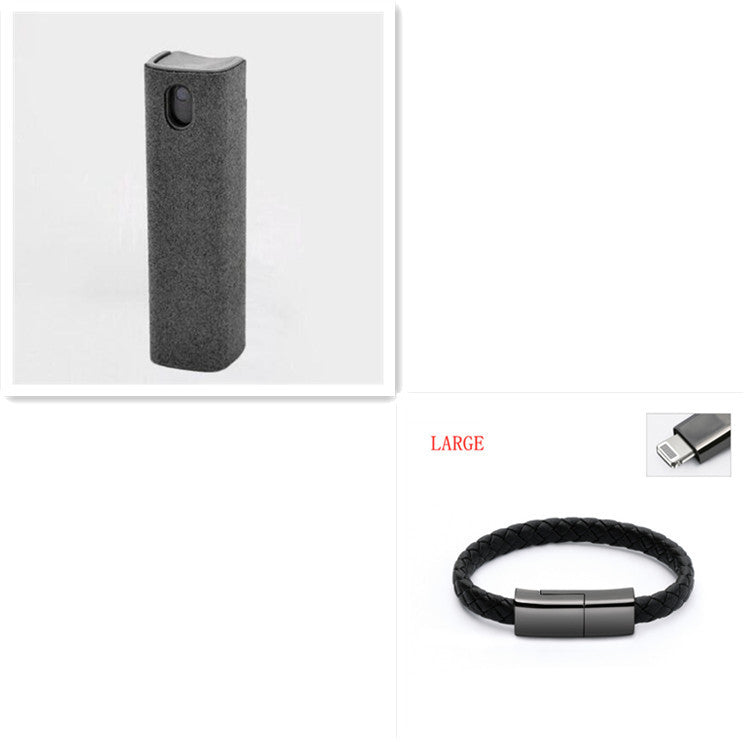 2 In 1 Phone Computer Screen Cleaner Kit For Screen Dust Removal Microfiber Cloth Set Grey set