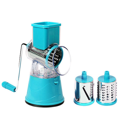 Multi-function Drum Cutter Manual Stainless Steel Grating Blue