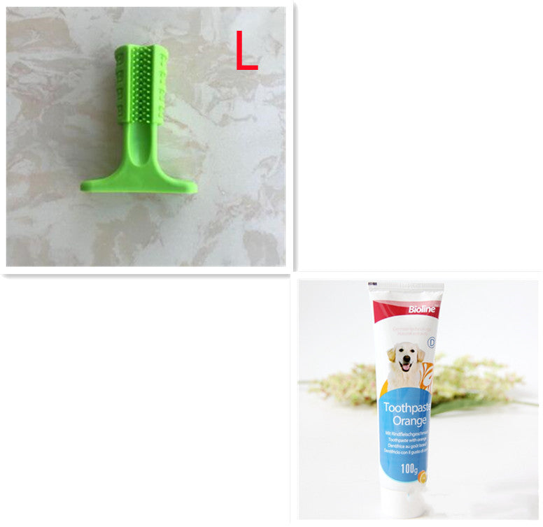 Dog toothpaste for pet toothpaste Green1 L Set