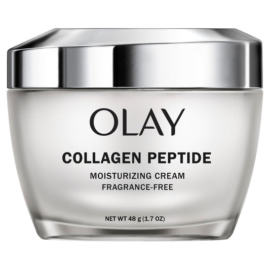 Olay Collagen Peptide Face Moisturizer, Firming Cream for Women, Fragrance-Free, Non-Greasy - Hydrating, Anti-Aging, Anti-Wrinkle, Smooth Fine Lines, Plumping Skin Care - Niacinamide, 1.7 Oz