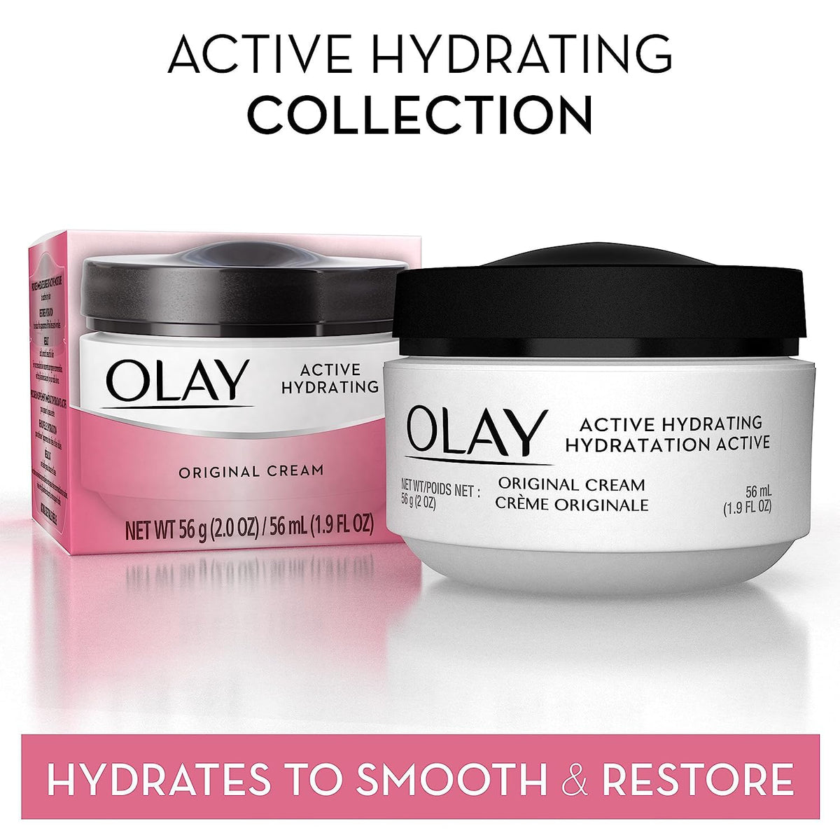Olay Active Hydrating Cream Face Moisturizer, 1.9 fl oz