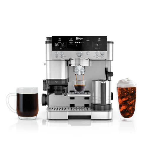 Ninja | Espresso Machine and Drip Coffee Maker| Luxe Café Premier Series | Integrated Coffee Grinder, Milk Frother, Assisted Tamper & Built-In Espresso Accessory Storage | Stainless Steel | ES601
