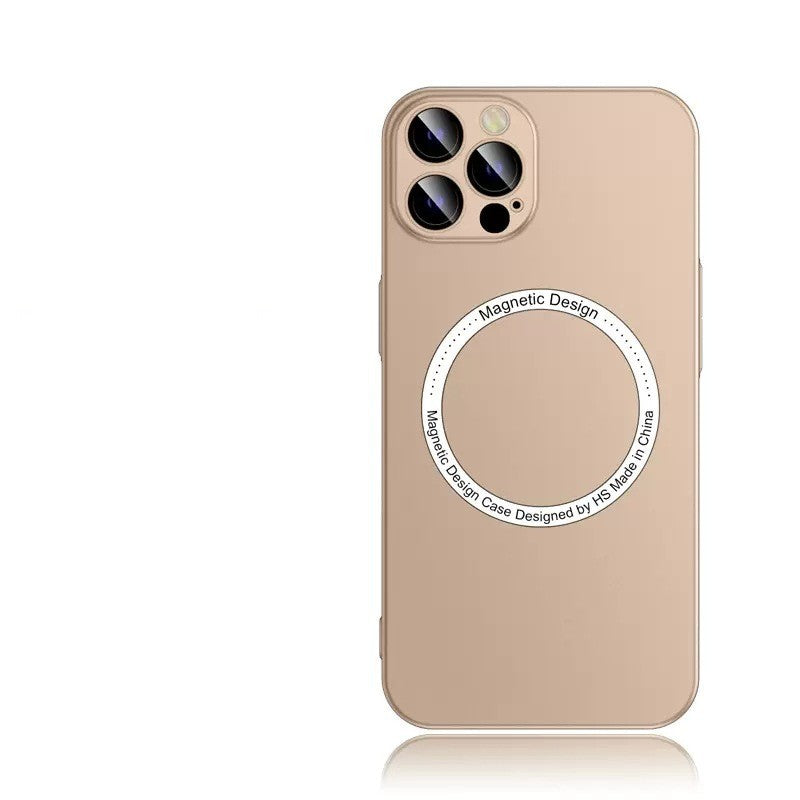 PC Skin Sense Magnetic Suction Phone Case Gold