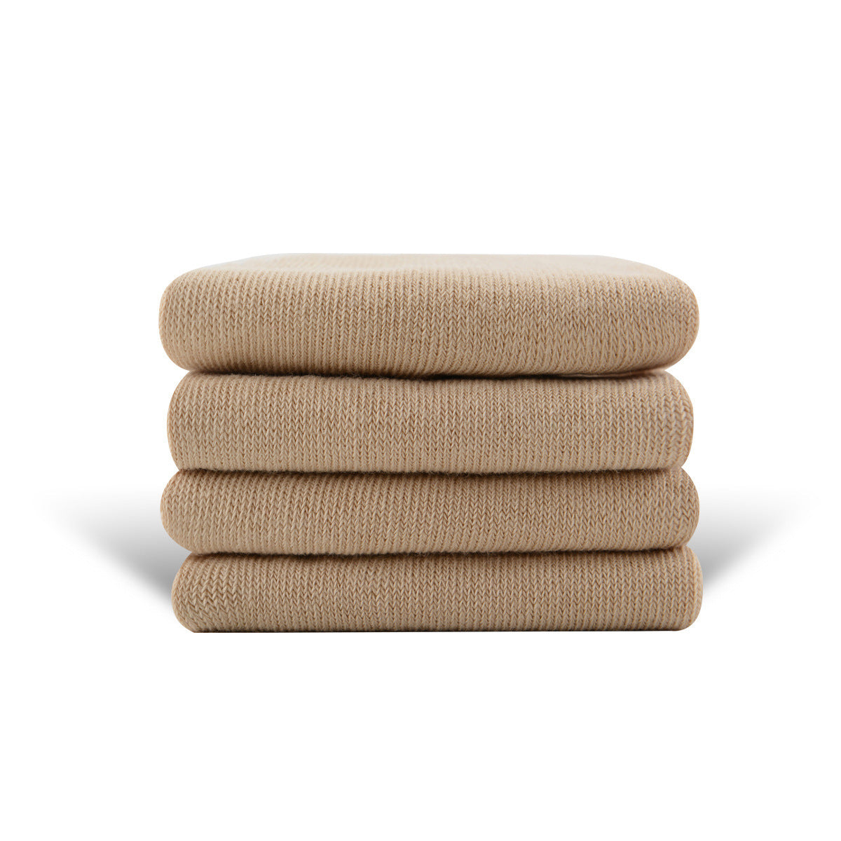 Solid Color High-elastic Mid-calf Boneless Macaron Colored Cotton Socks Oats