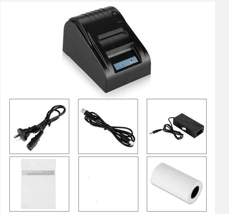 Thermal printer POS-5890T supermarket cash register printer usb small ticket printer Black Pos 5890T USB