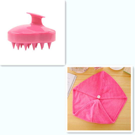 Silicone Brush To Clean The Scalp And Massage The Blood Meridians Set4
