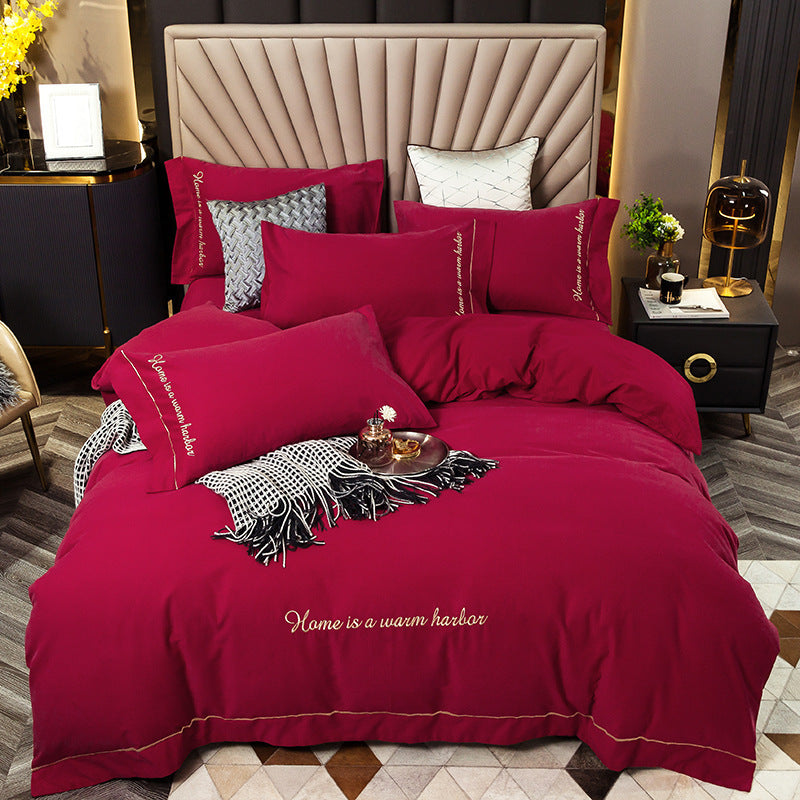 Brushed bedding Red