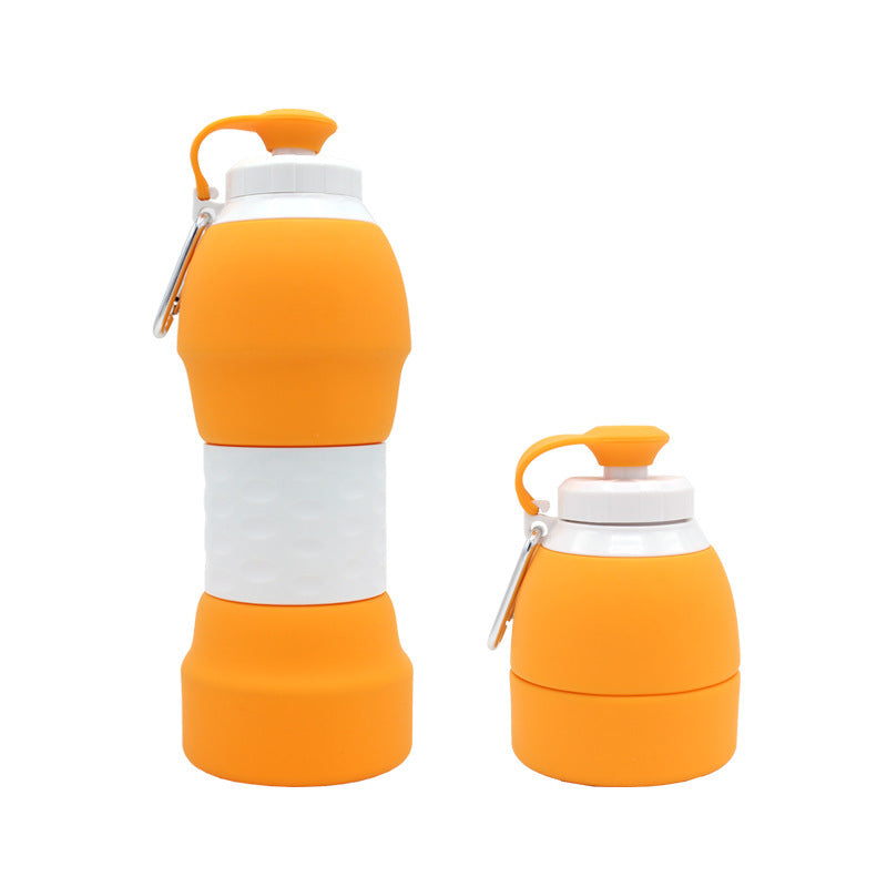 Silicone folding water bottle Orange