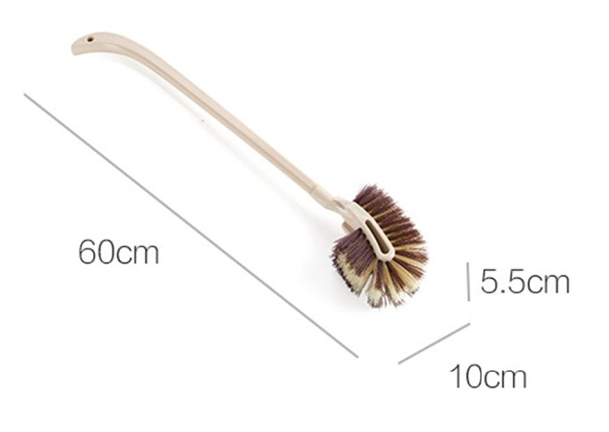 Imitation Wood Long Handle Toilet Brush Brown