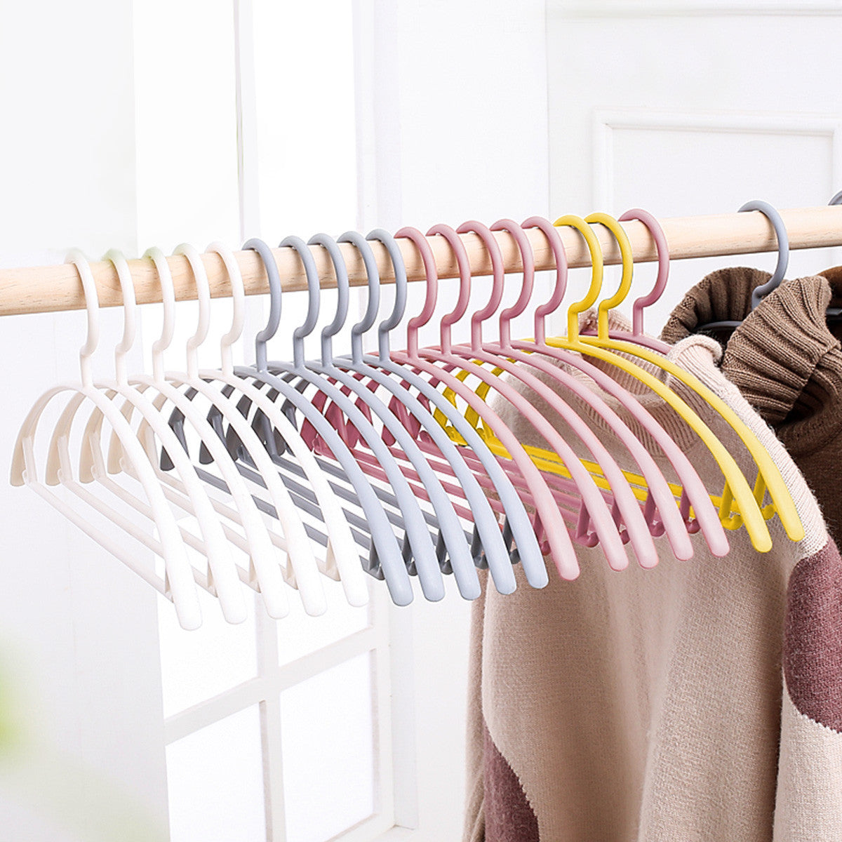 Semi-circular Plastic Non-marking Hanger Anti-skid Drying Clothes Hanging