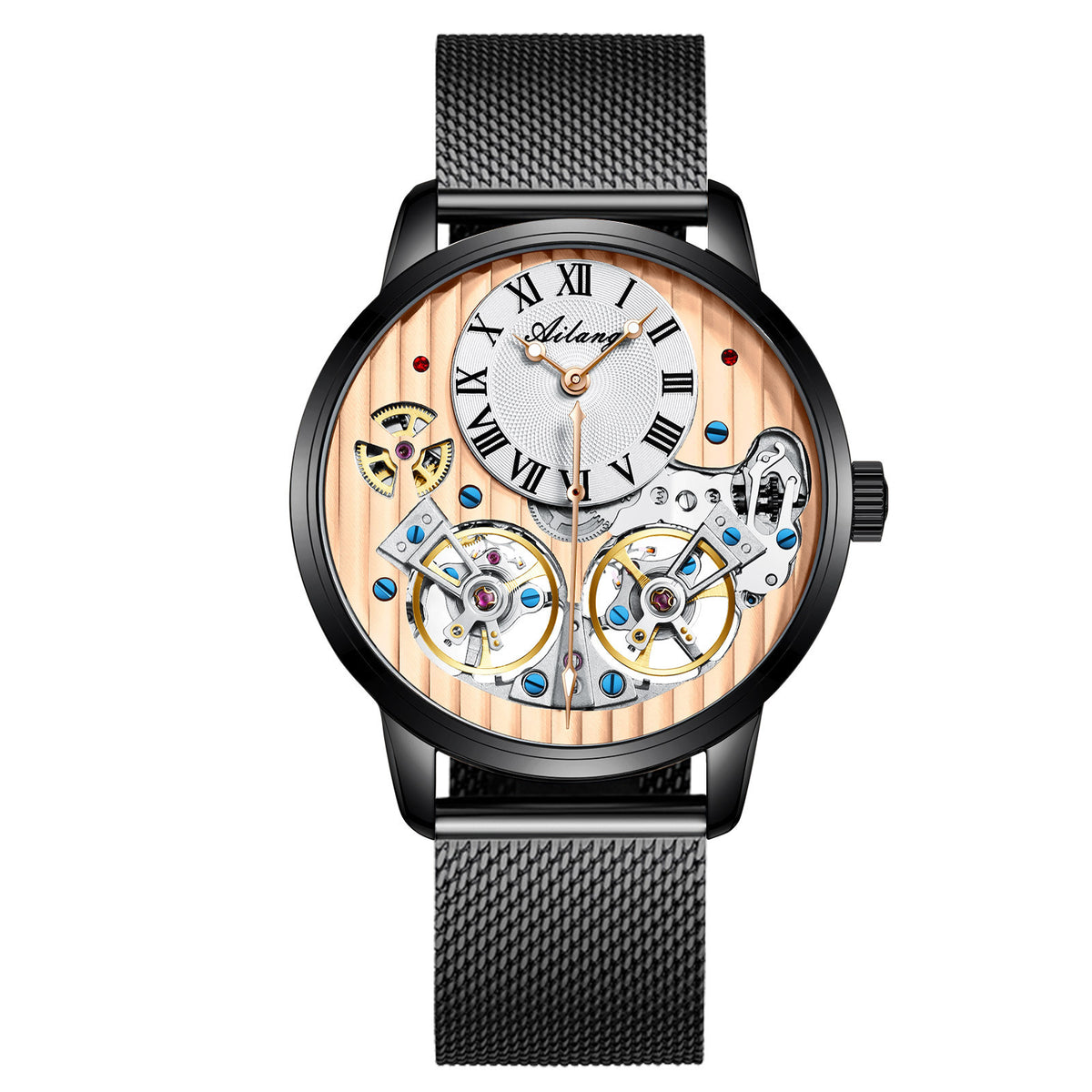 Men's watch automatic mechanical watch Black Gold