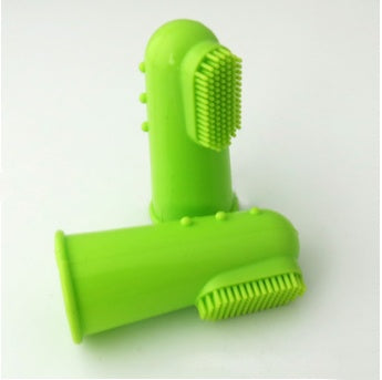 Super Soft Pet Finger Toothbrush Green