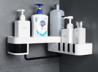 Bathroom corner shelf bathroom corner White black