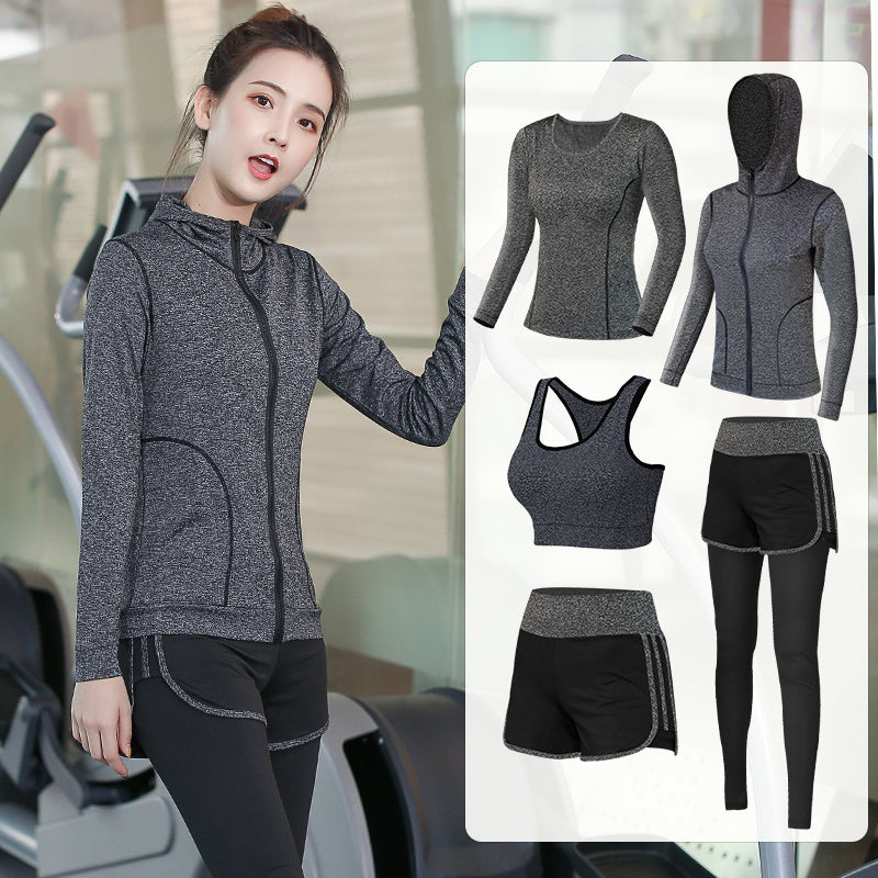 Thin gym yoga clothing Grey Long sleeve