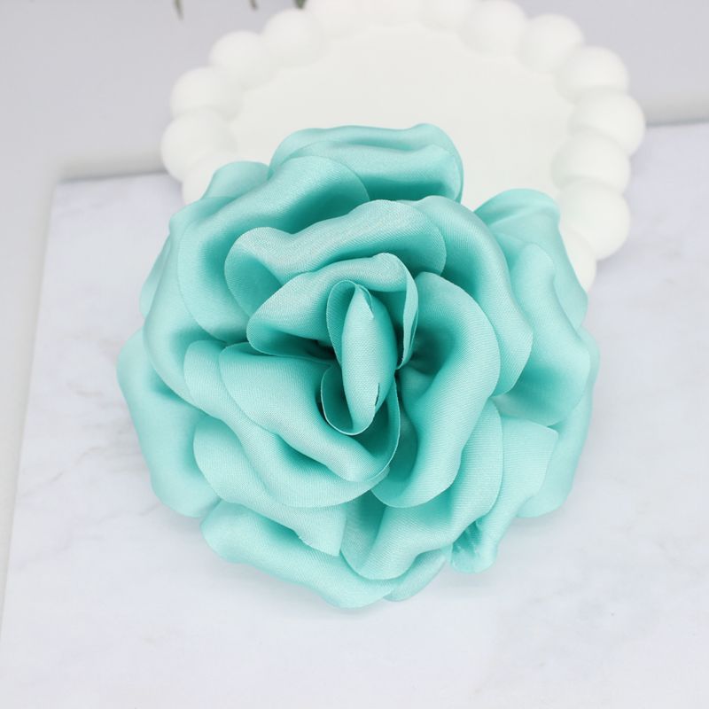 Elegant Business Suit Accessories Big Flower Sweater Brooch Blue 2