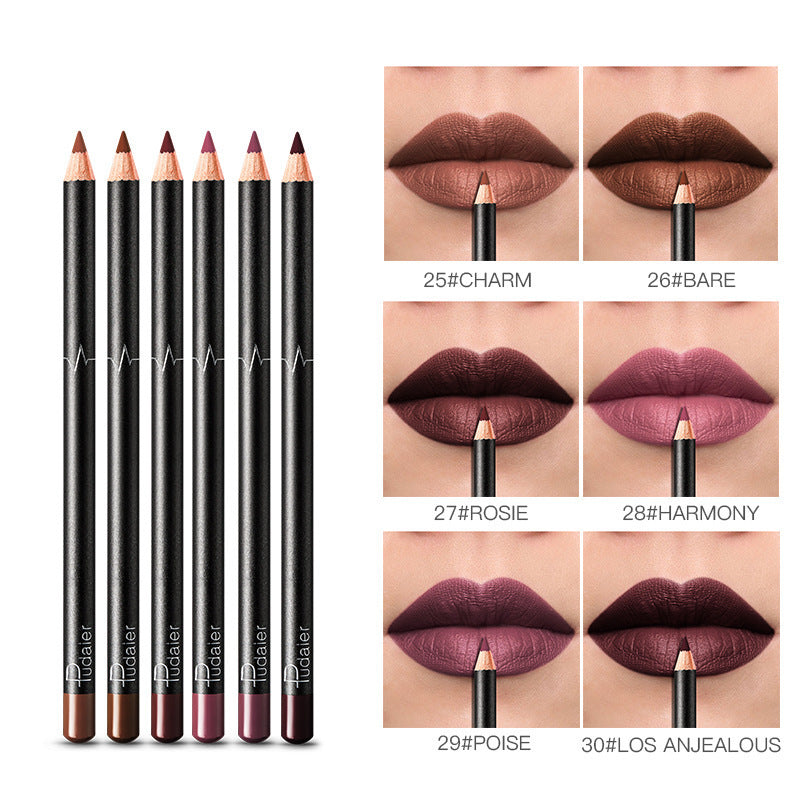 36 Color Lip Liner Waterproof Non-smudge Nude Color 5 Style