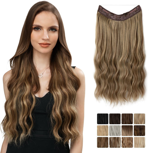 European And American Style Women Corn Curler Fishing Thread Long Curly Hair Wig