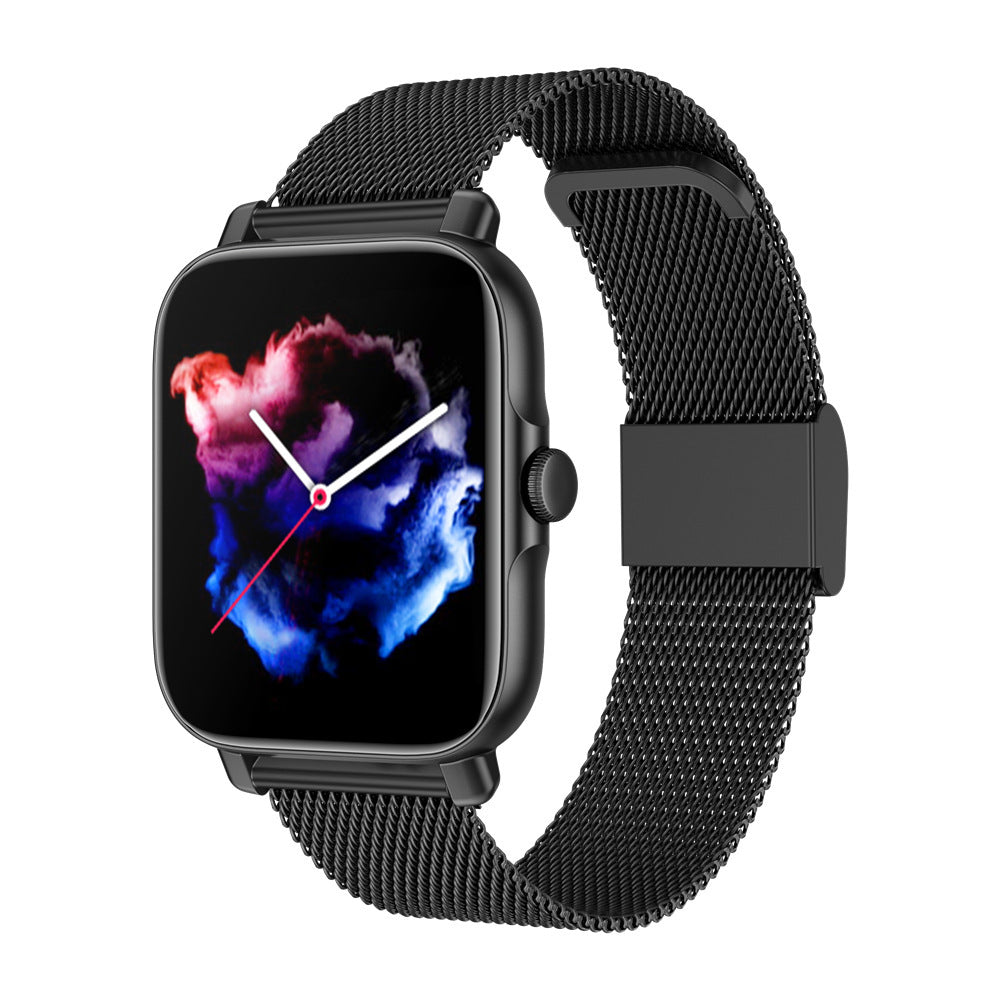 Magnetic Charging Smartwatch Sports Model Black Steel