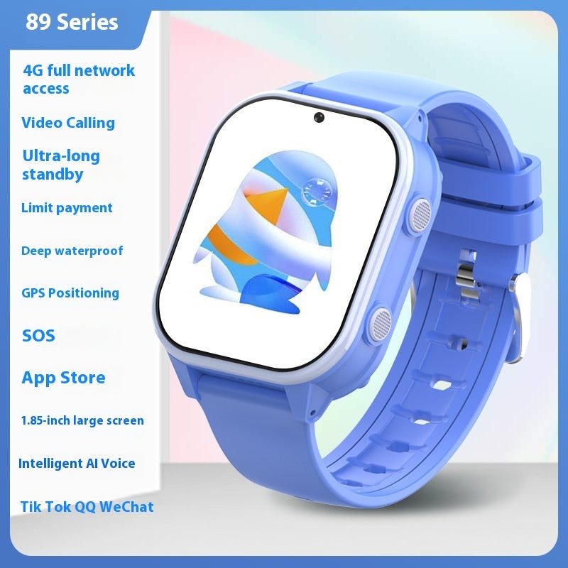 Smart Phone Watch 4G Plug-in Card Blue