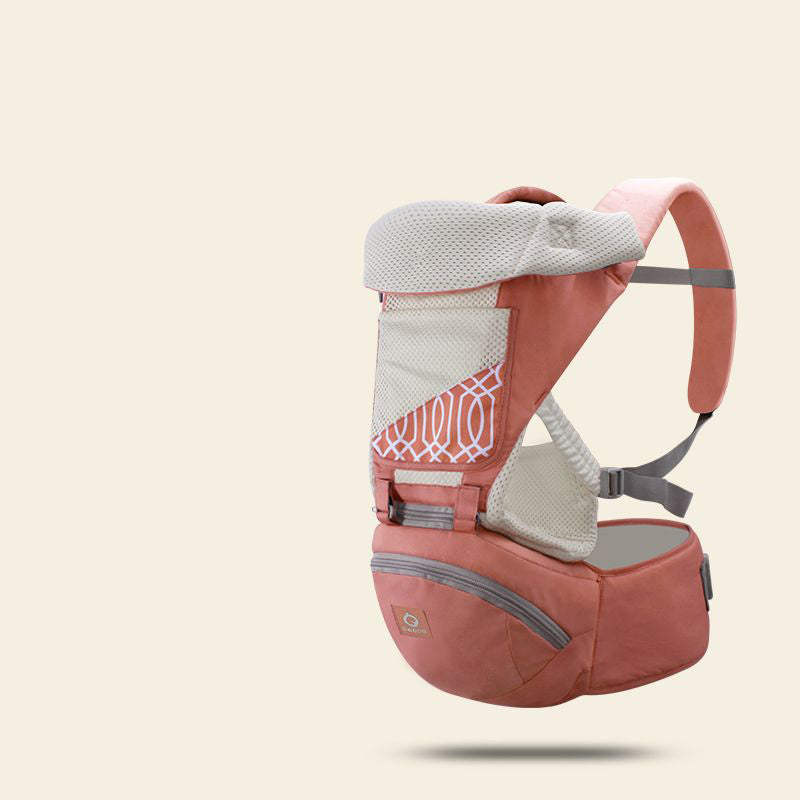 Multifunctional breathable waist stool baby carrier 3D orange