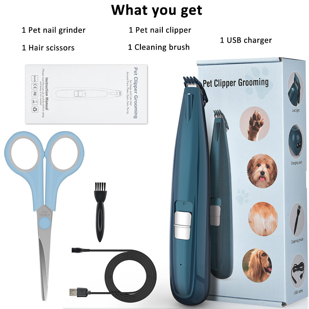 Pet Foot Hair Trimmer LED Cat And Dog Paw 1Style 778134