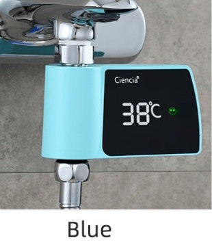 Plastic Visual Shower Faucet No Power Consumption Water Thermometer Bath Blue
