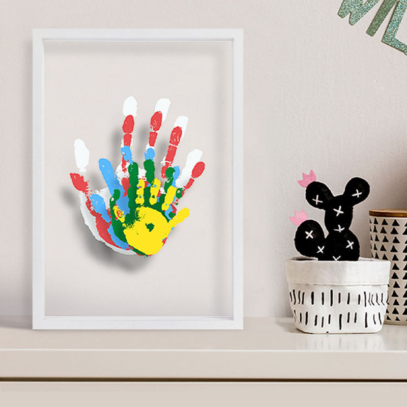 Art Print Souvenir Multi-person Handprint Diy Handprint Photo Frame White 22.5x31x4CM