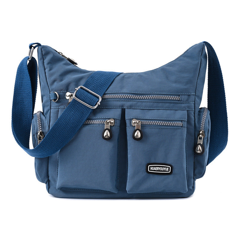 Women Shoulder Bags Multiple Pockets Waterproof Crossbody Bags Smoke grey