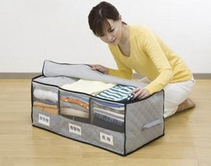 Bamboo charcoal non-woven clothes storage box