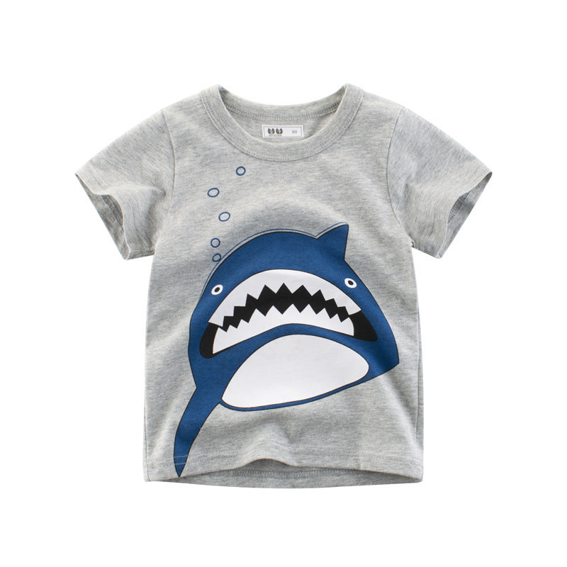 Fashion new children's T-shirt Grey