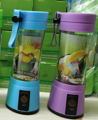 Portable Blender With USB Rechargeable Mini Kitchen Fruit Juice Mixer Home Simple Portable Electric Mini Juicer A Set Six Knives