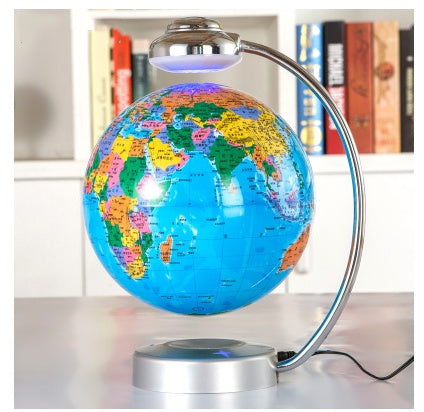 8 inch globe magnetic suspension office decoration company gift novelty creative birthday gift Blue3style 8 inche