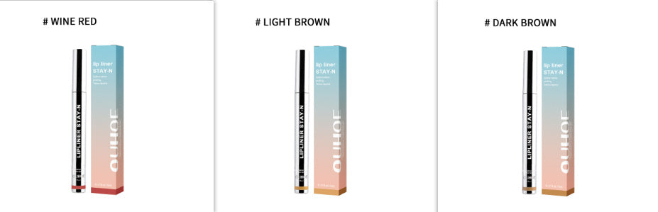Lip Liner Pen Dark Brown Waterproof Long Lasting Plump Soft Lip Gloss Makeup Cosmetics Threepiece 1PC