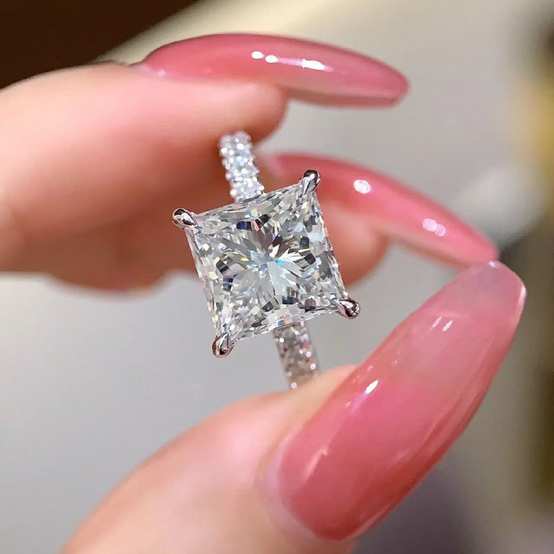 European And American Luxury Ice Flower High Carbon Diamond