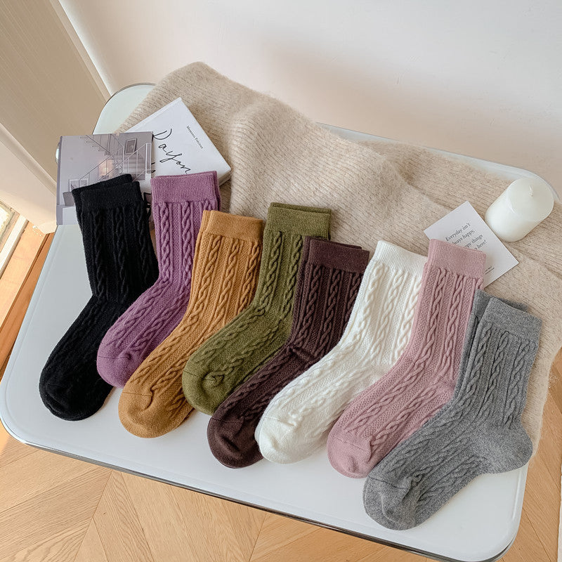 Women's Socks Japanese Style Knitting Twist