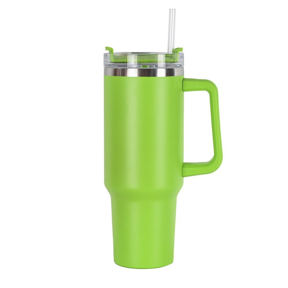 Stainless Steel Coffee Cup Handle Water Cup Cup Metal Green 40oz