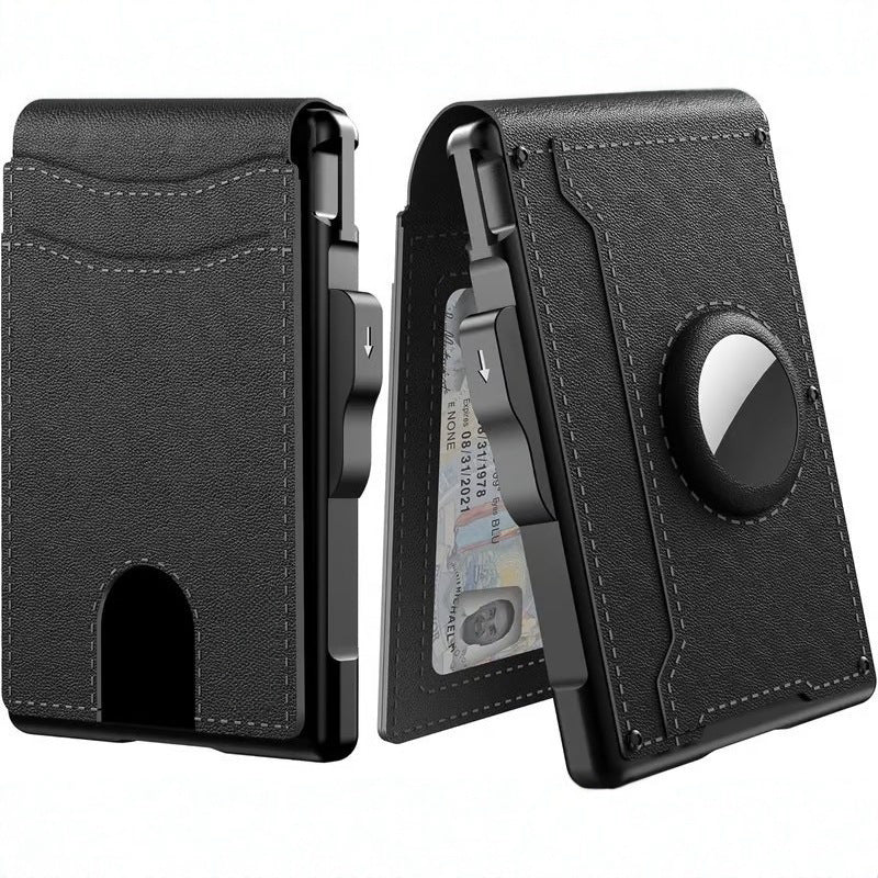 Men's Card Holder Long Large Capacity Card Slot Black