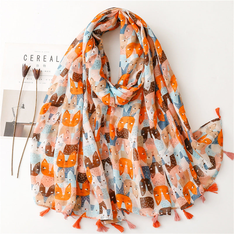 Creative Chinese Style Cotton And Linen Scarf SL2302001 180X88CM