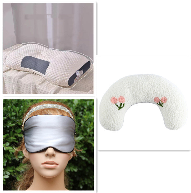 3D Knitted Cotton Pillow Sleep Aid Set4