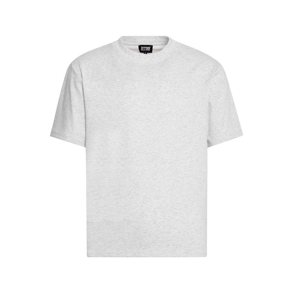 T-shirt Men Trendy Brands Simple Bottoming Shirt Shallow Flower Ash
