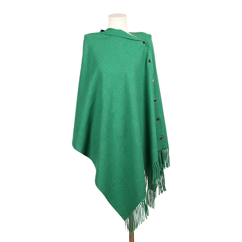 Winter Autumn Women's Cashmere Shawl 21 Emerald Green 68X200